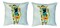Pair of Betsy Drake Betsy’s Cow No Cord Pillows 18 Inch X 18 Inch